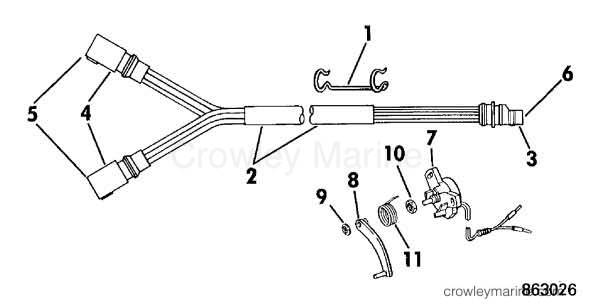 1990 Rigging OMC Sea Drive - All Models - SECOND STATION CABLE KIT - SELECTRIM/TILT - ALL MODELS