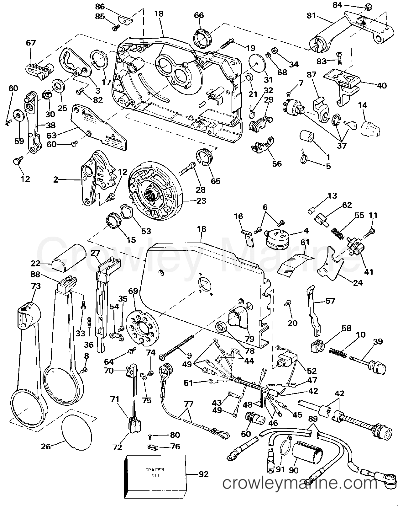 1986 Outboard 155 - E155WTXCDR - REMOTE CONTROL