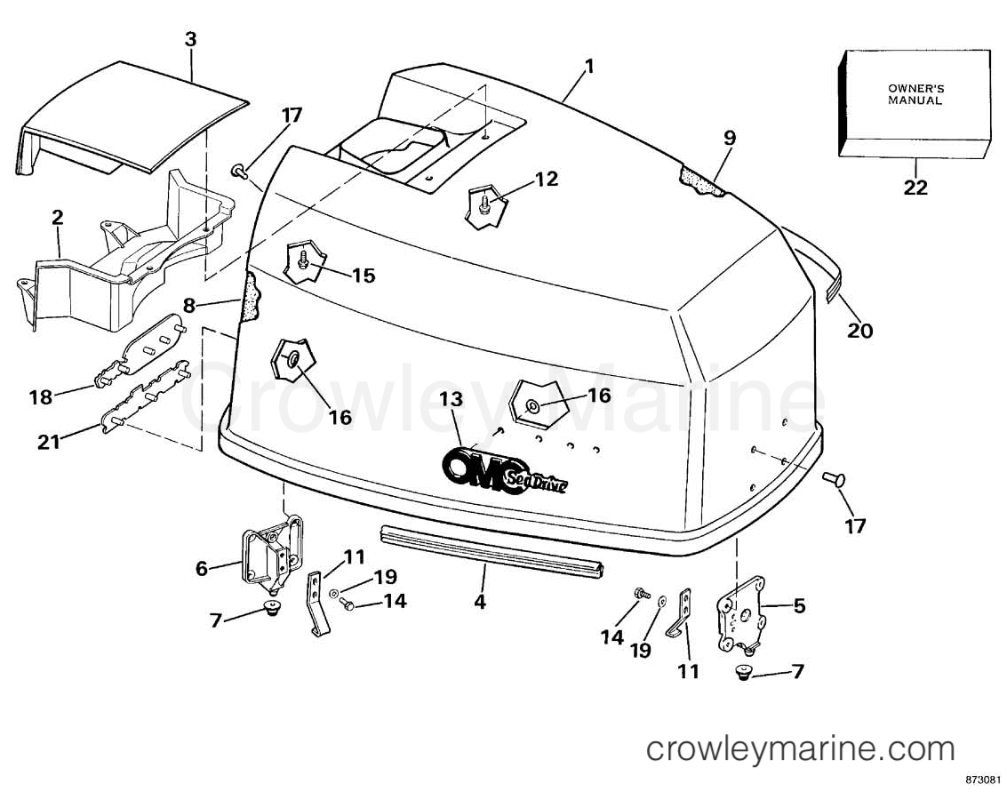 1987 Sea Drive 1.8L - Hydraulic - 18AHPHD - ENGINE COVER