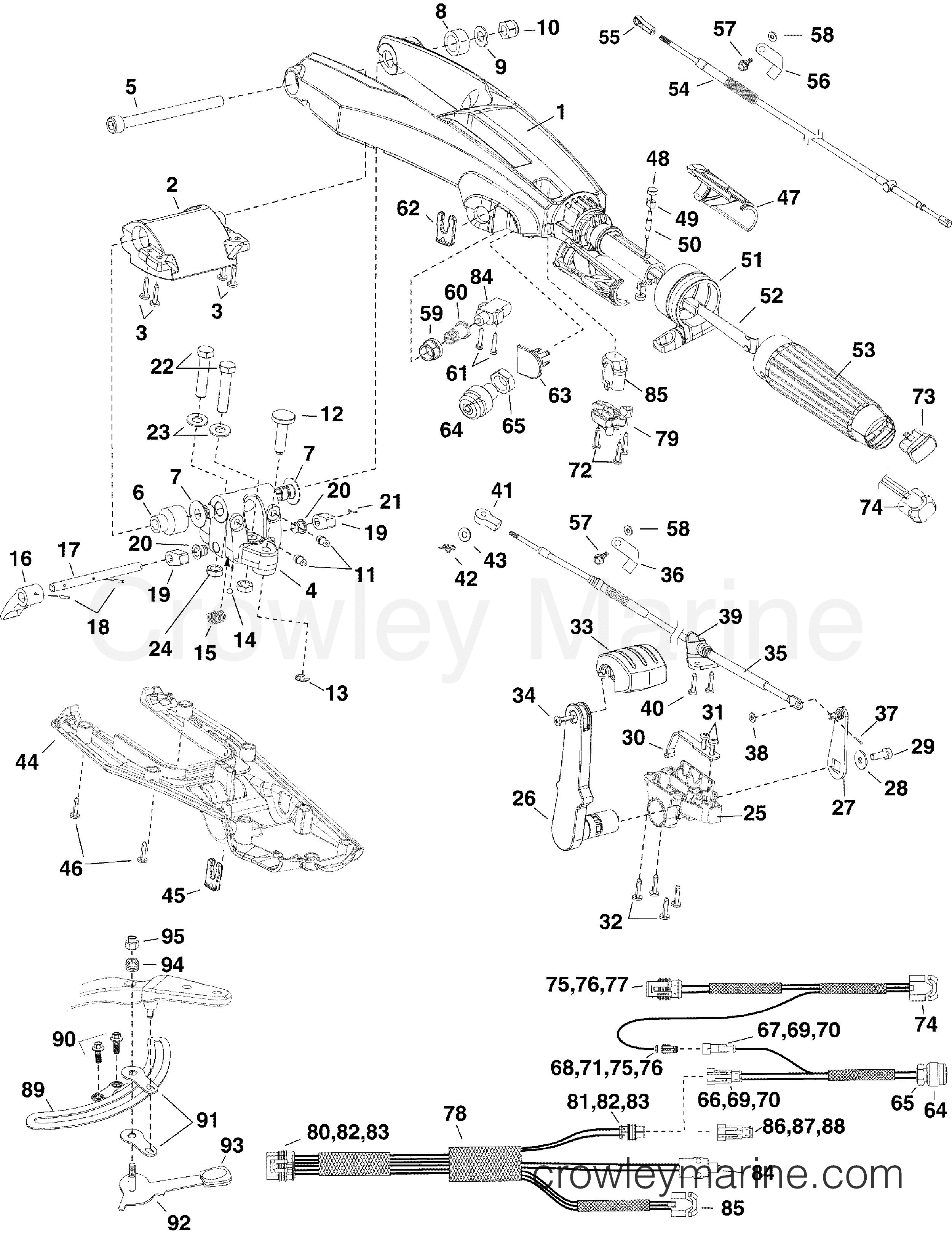 AA Outboard 25 - E25DTEAAA - TILLER ARM