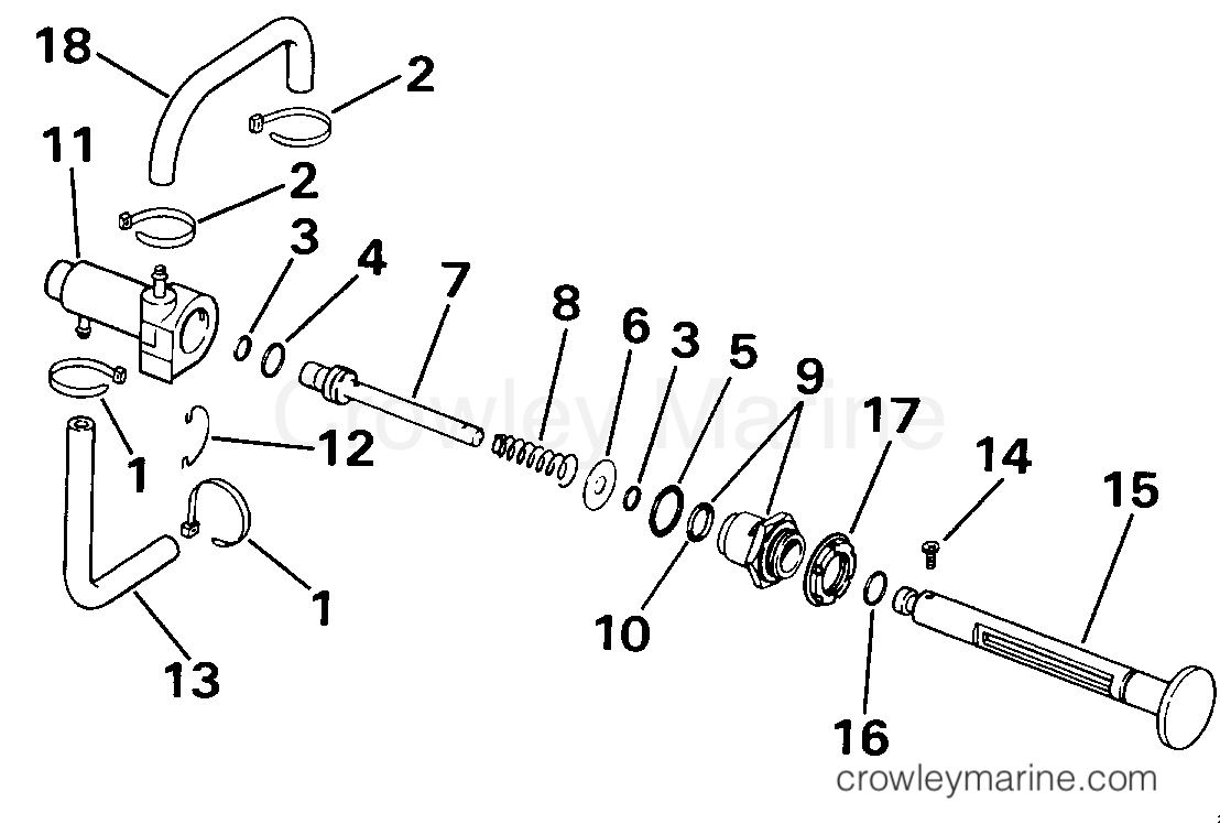 1989 Outboard 6 - J6RLCEC - PRIMER SYSTEM