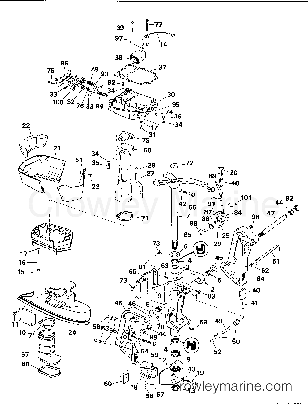 1994 Evinrude Outboards 100 - E100WTLERS MIDSECTION section
