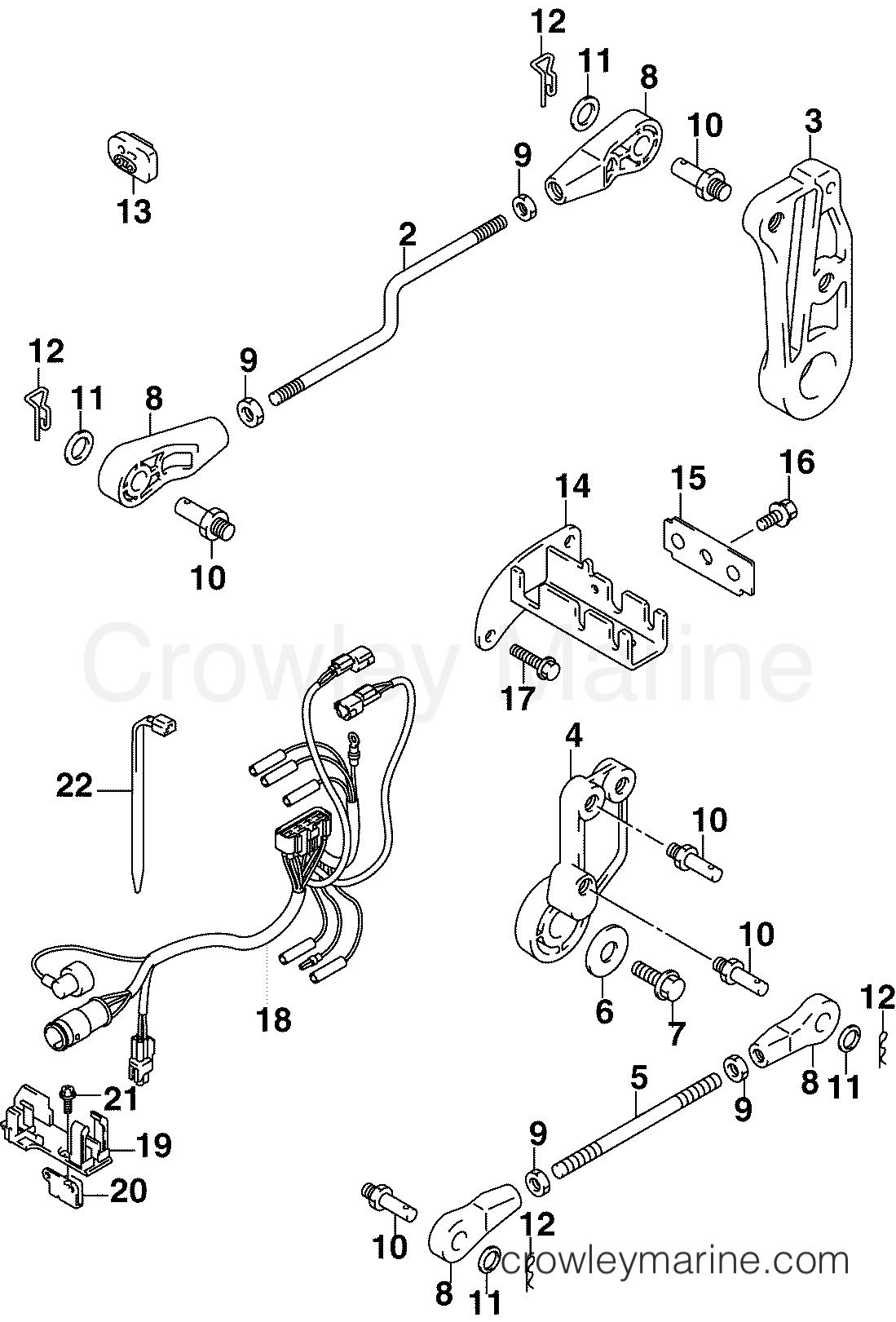 2001-2004 Rigging Accessories - 25 & 30HP - REMOTE CONTROL CONVERSION KIT