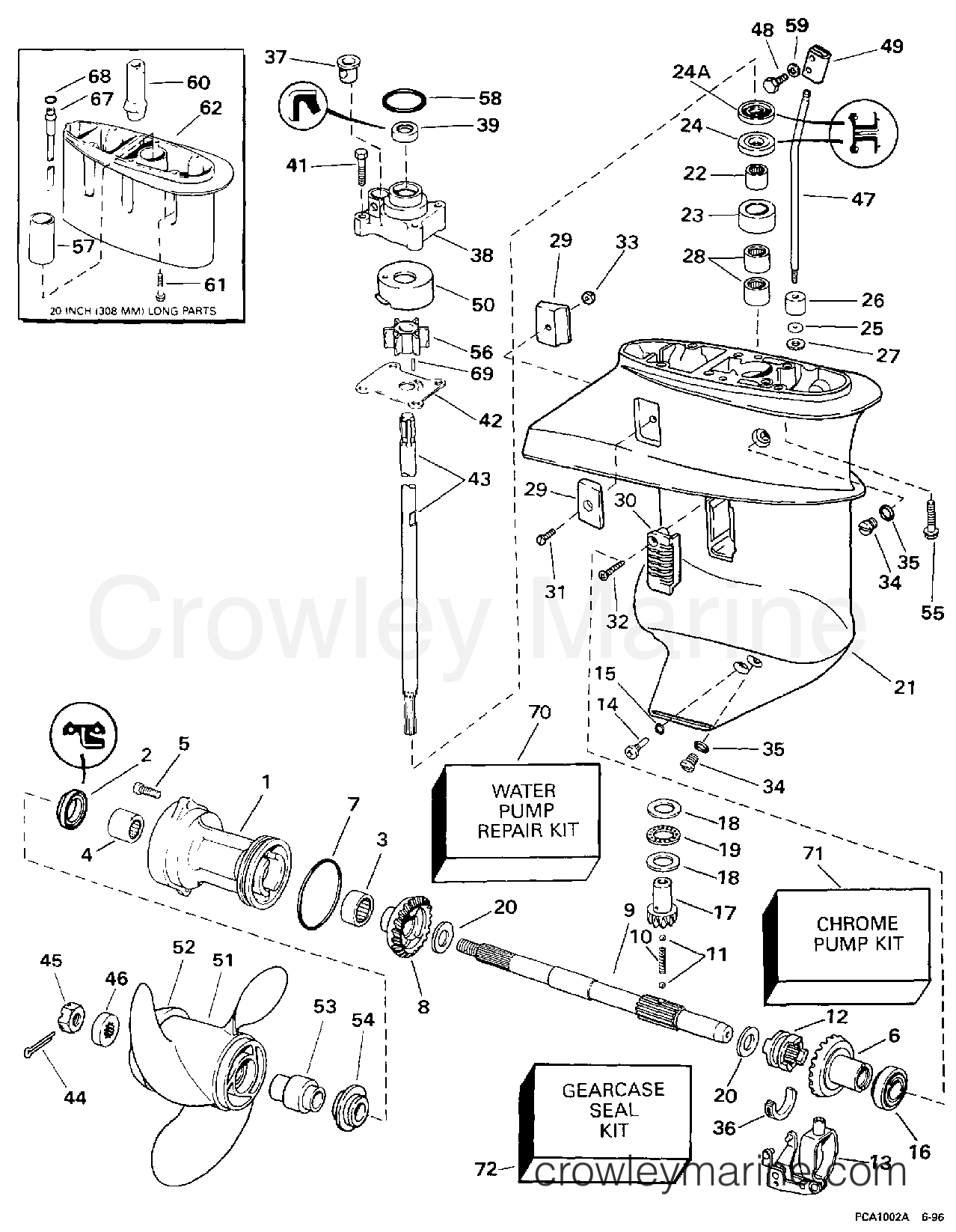 1997 Outboard 15 - HJ15KCF - GEARCASE