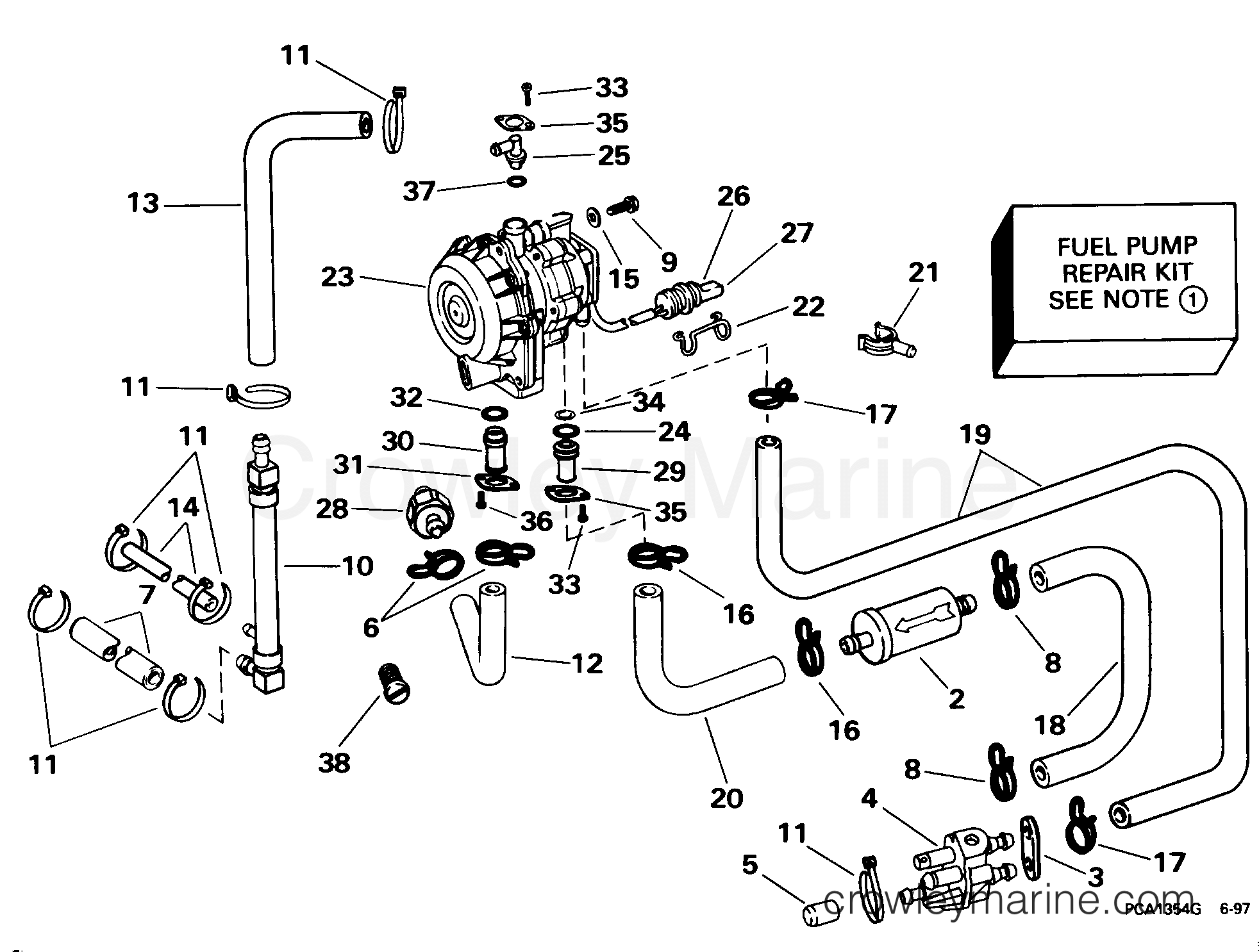 1998 Rigging Accessories - Fuel System - FUEL PUMP CONVERSION KIT -- 90, 115 MODELS