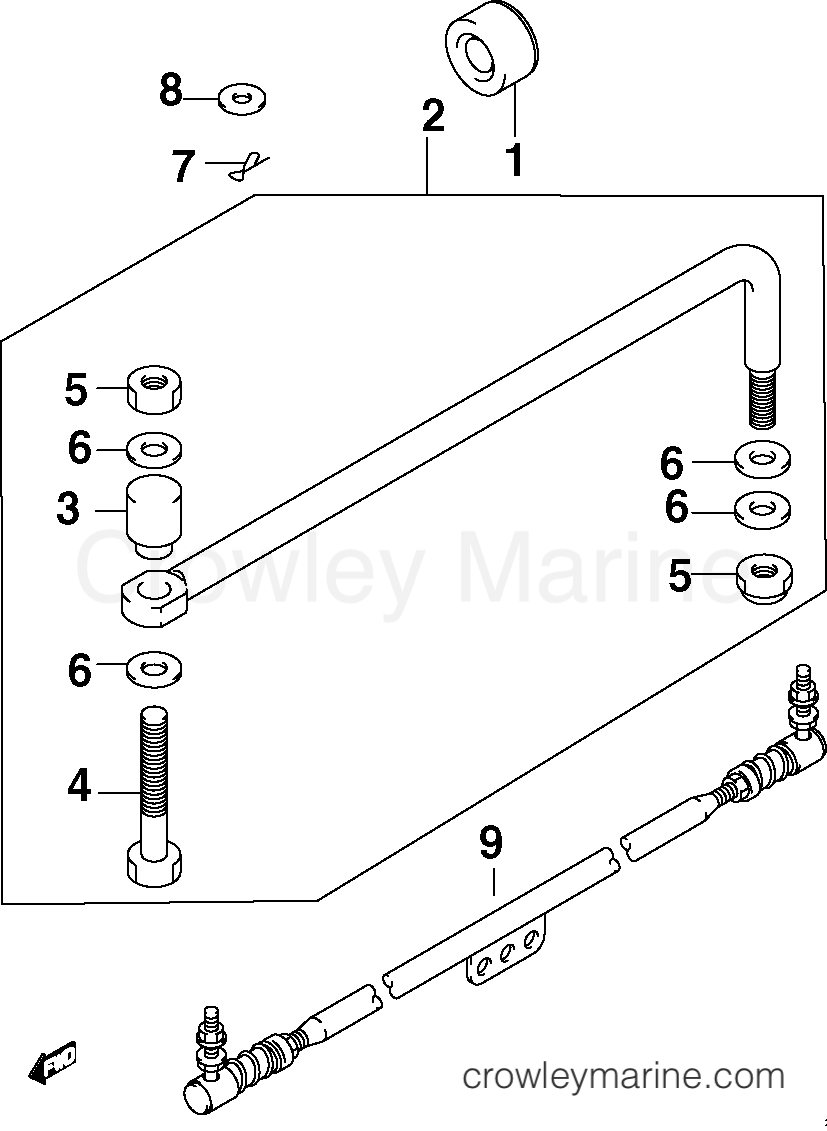 2002 Outboard 60 - J60PL4SNF - STEERING CONNECTOR