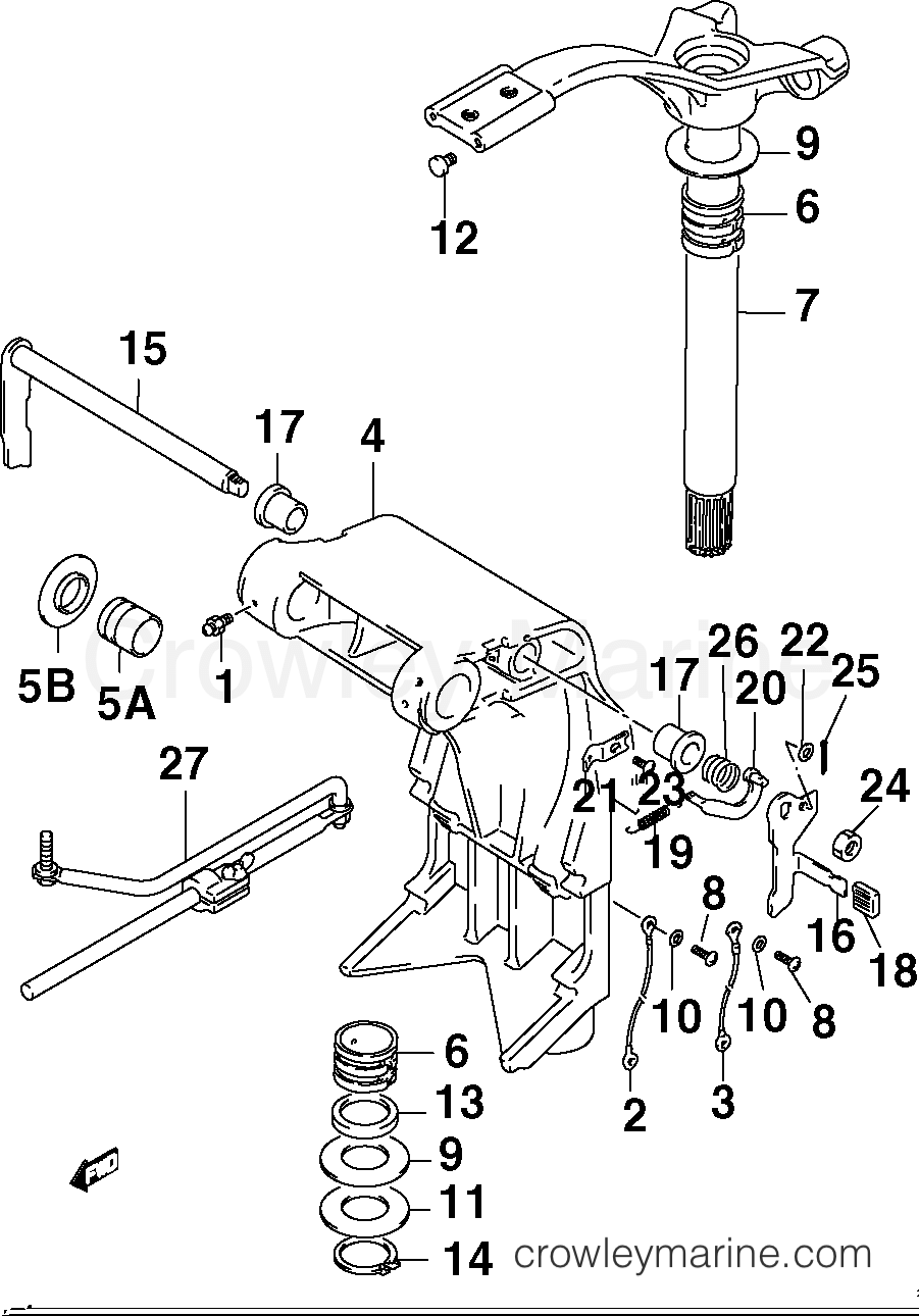 2003 Outboard 60 - J60PL4STC - SWIVEL BRACKET