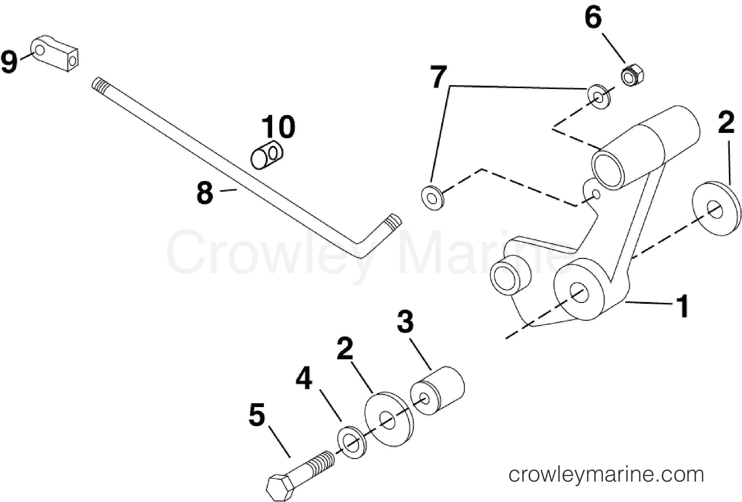 2011 Outboard 40 - E40DRLIIS - SHIFT LEVER
