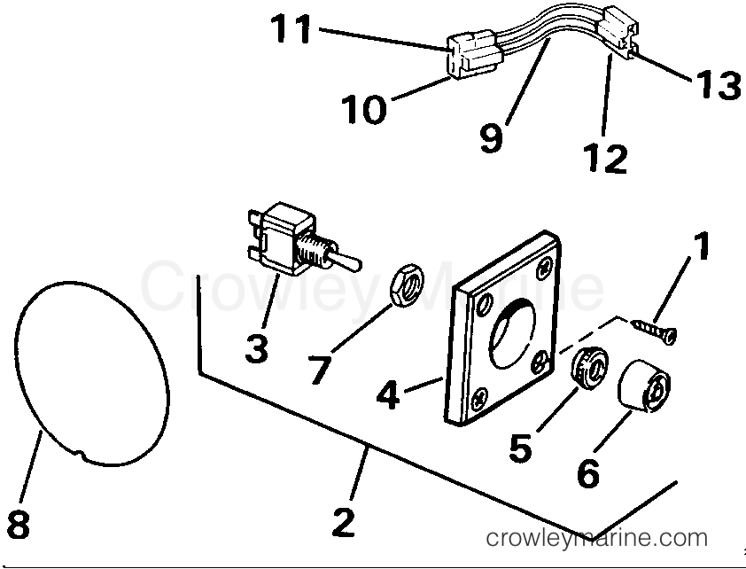 1993 Rigging OMC Stern Drive - All Models - TRIM/TILT SWITCH CONVERSION KIT