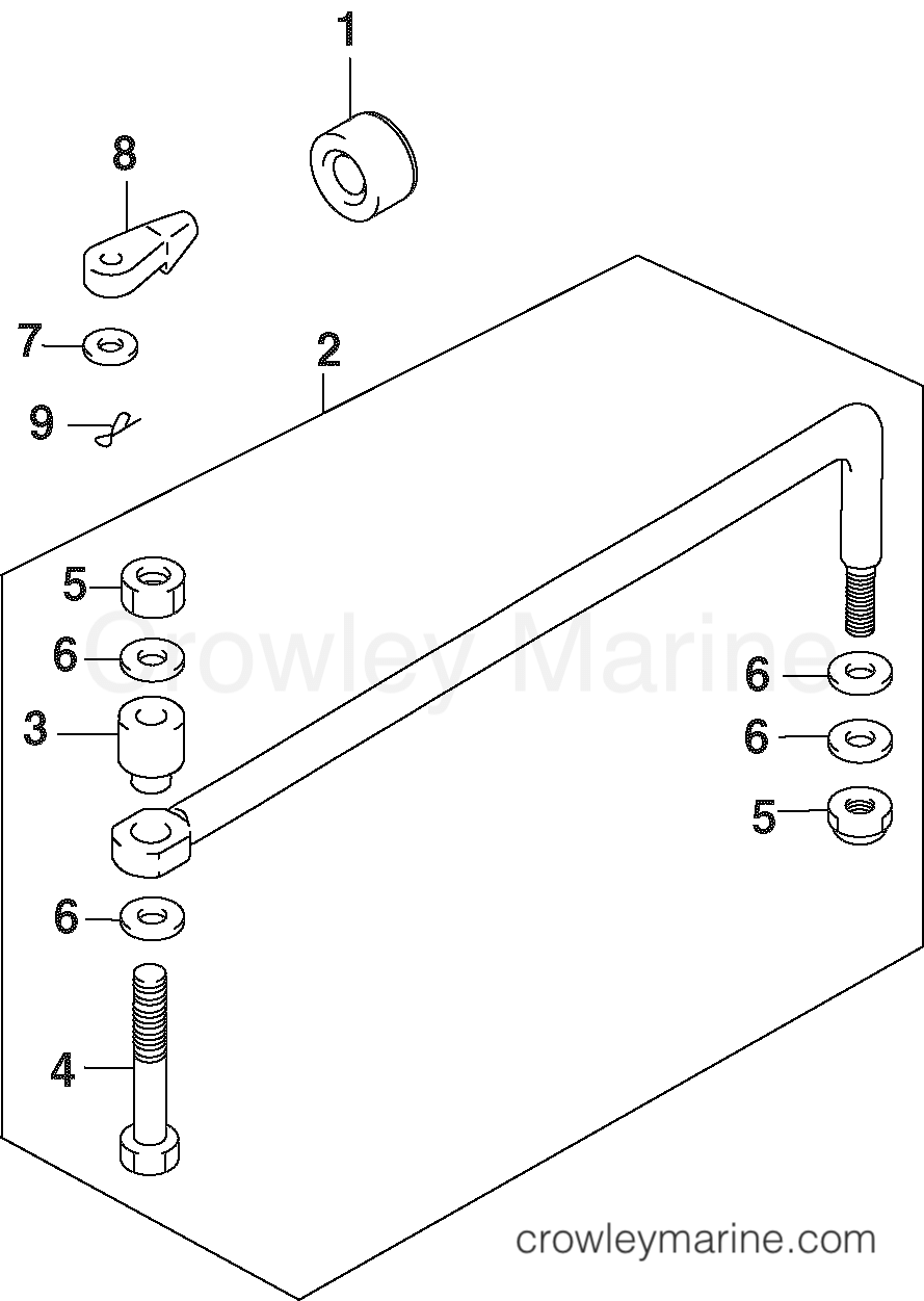 2002 Outboard 40 - J40PL4SNF - STEERING LINK