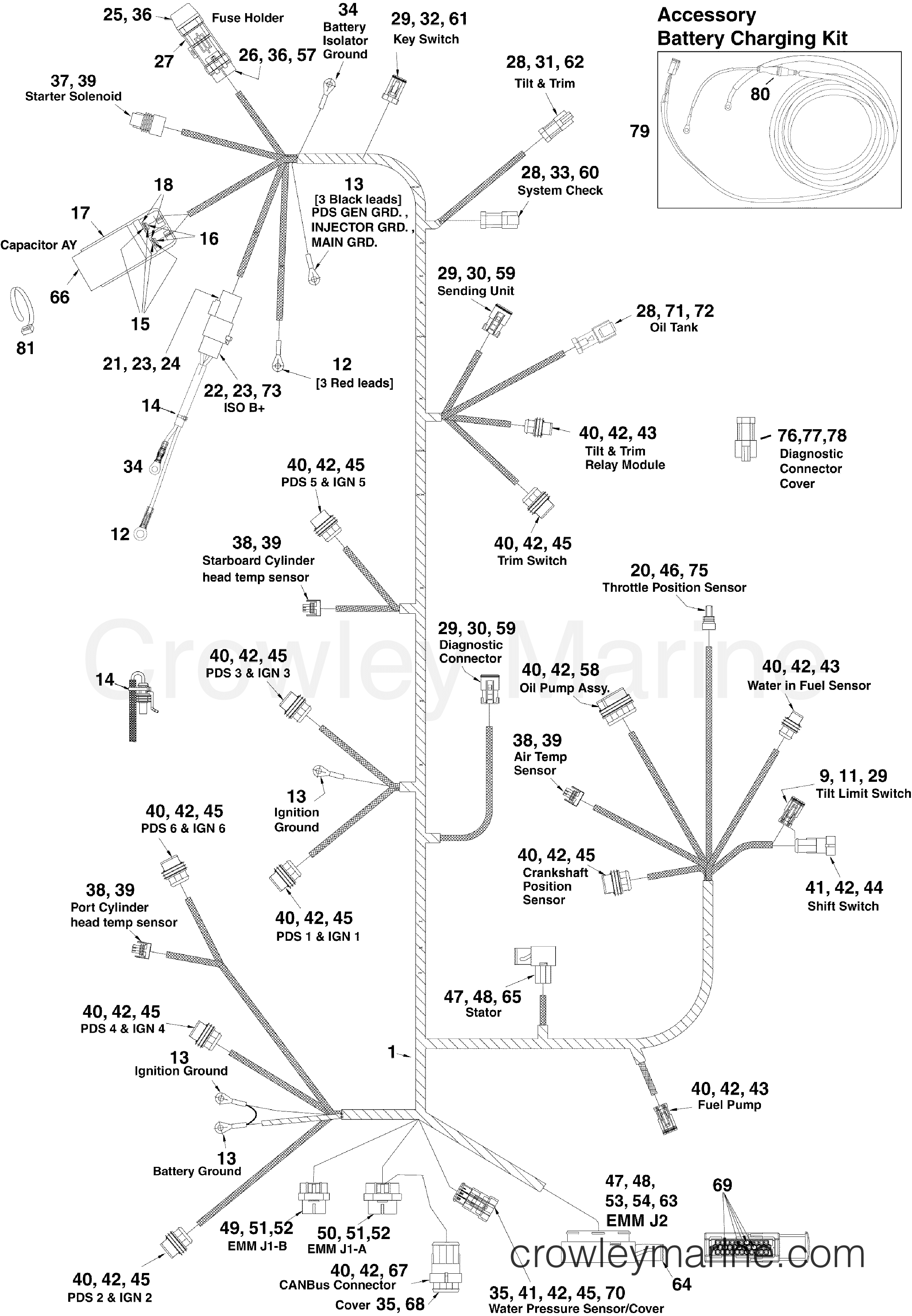 2007 Outboard 225 - E225DPLSUG - ELECTRICAL HARNESS