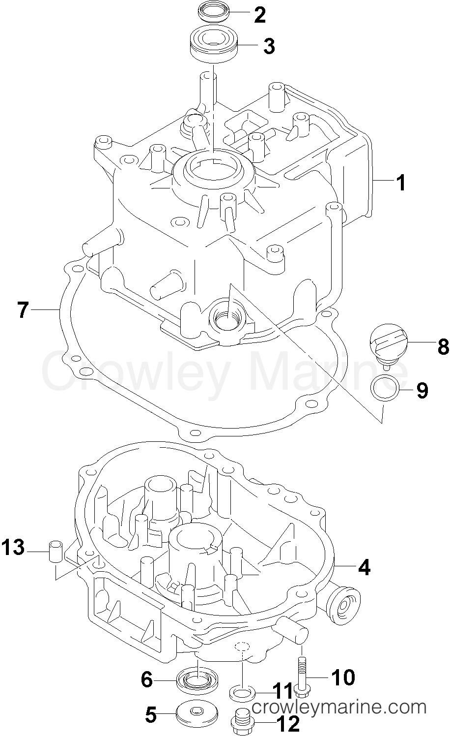 2005 Outboard 4 - J4R4SOR - CYLINDER & CRANKCASE