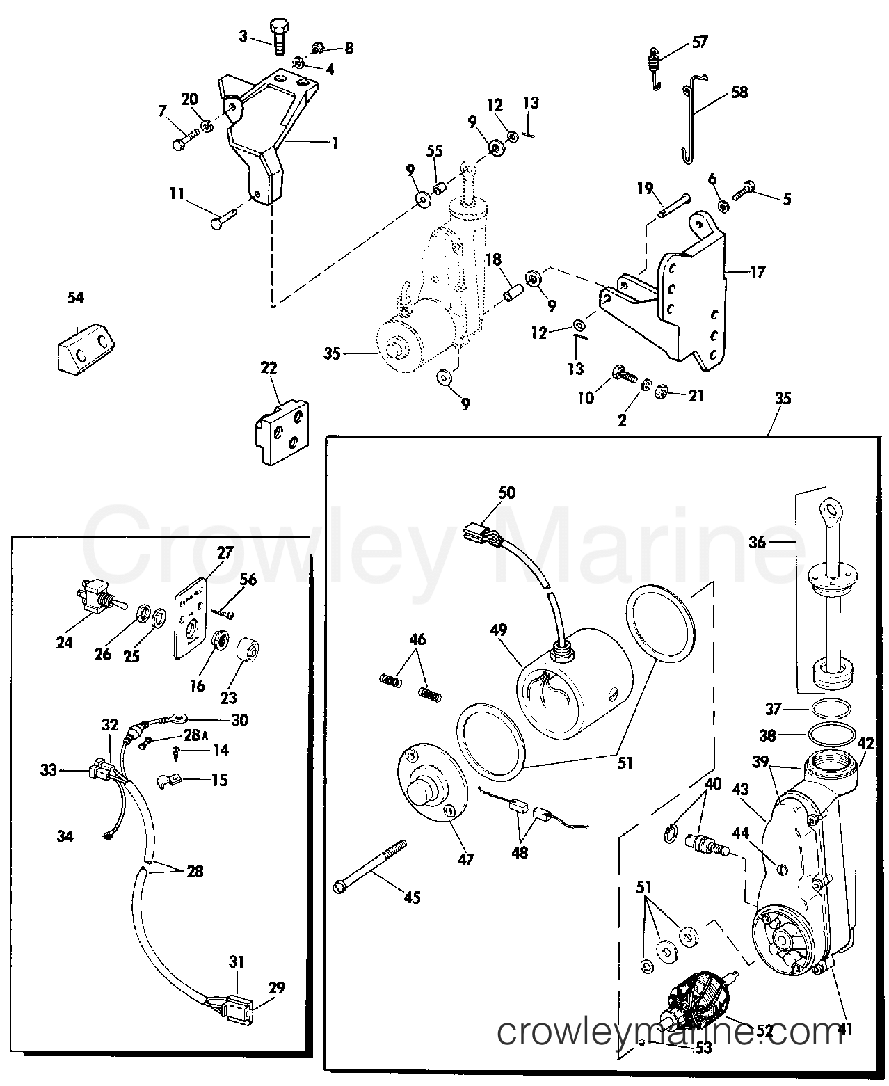 1984 Rigging Parts Accessories - Power Trim & Tilt - POWER TILT KIT 25, 30 & 35 ELECTRIC