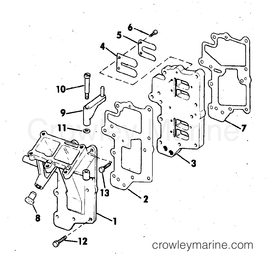 1973 Outboard 9.5 - 9RL73B - INTAKE MANIFOLD
