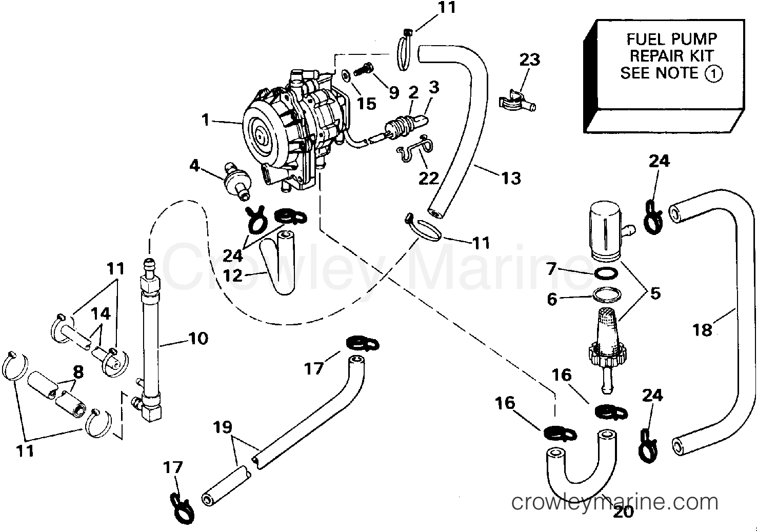 1993 Outboard 100 - J100WTLETD - FUEL PUMP