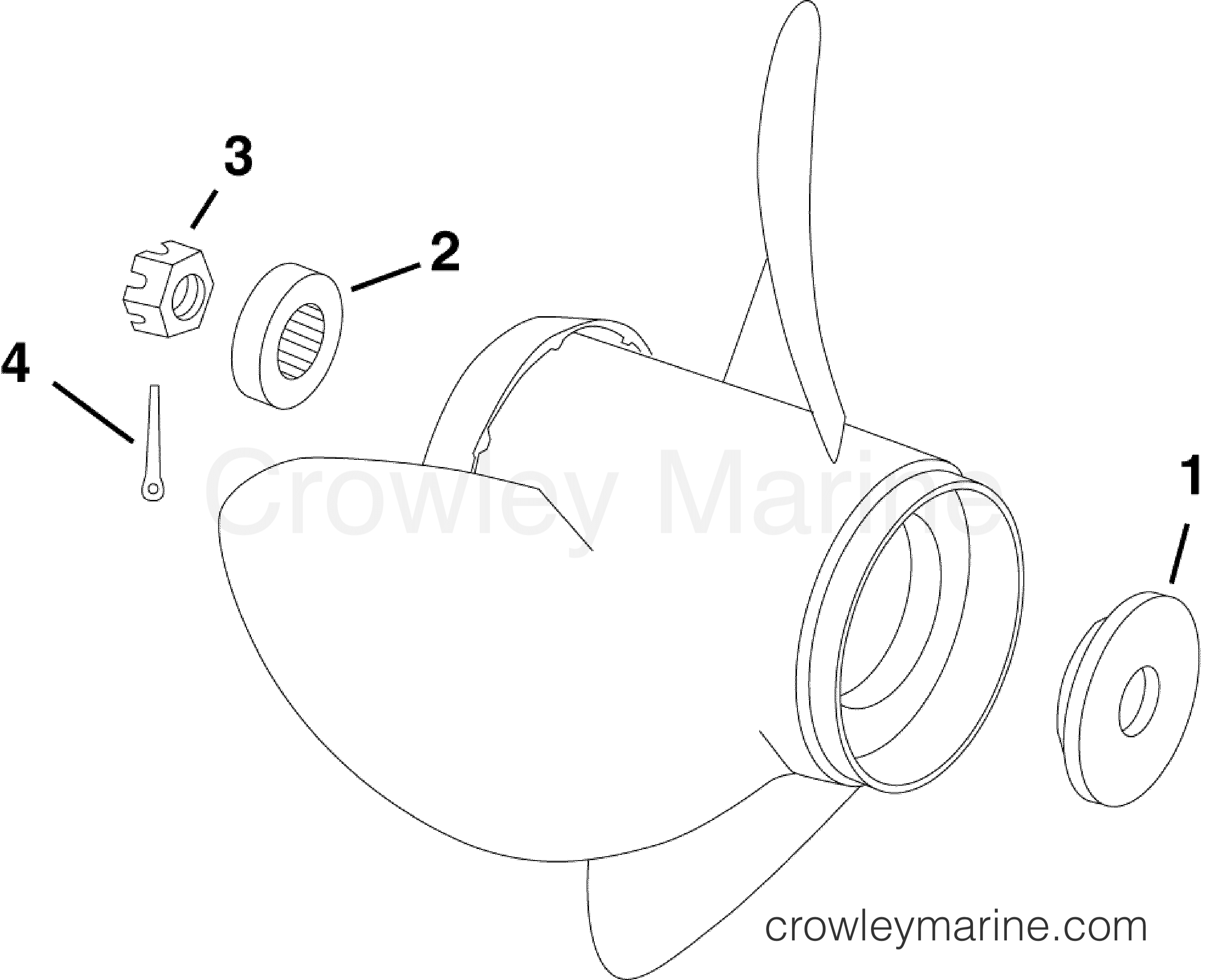 2007 Outboard 40 - E40DPLSUM - PROPELLER HARDWARE