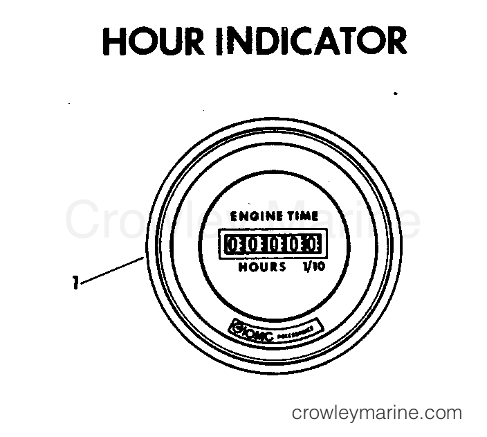 1972 Rigging Accessories - Instruments - HOUR INDICATOR