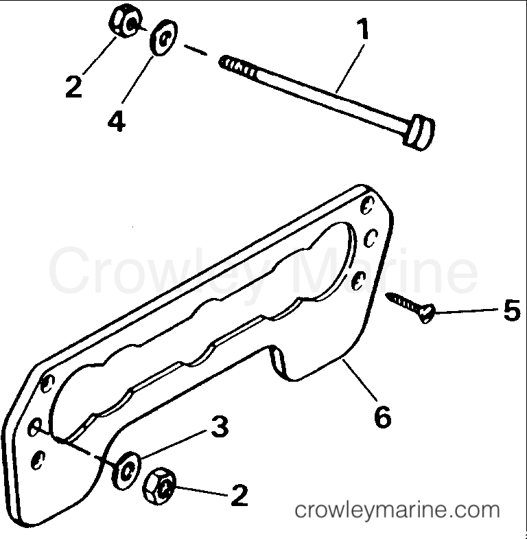 1993 Outboard 50 - J50BEETB - TRANSOM MOUNT KIT