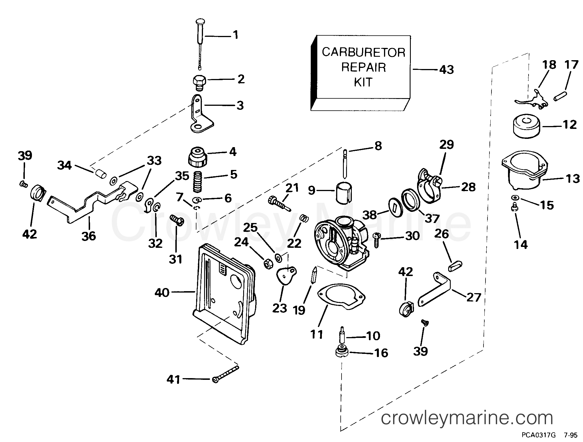 1999 Outboard 2.3 - J2WREES - CARBURETOR