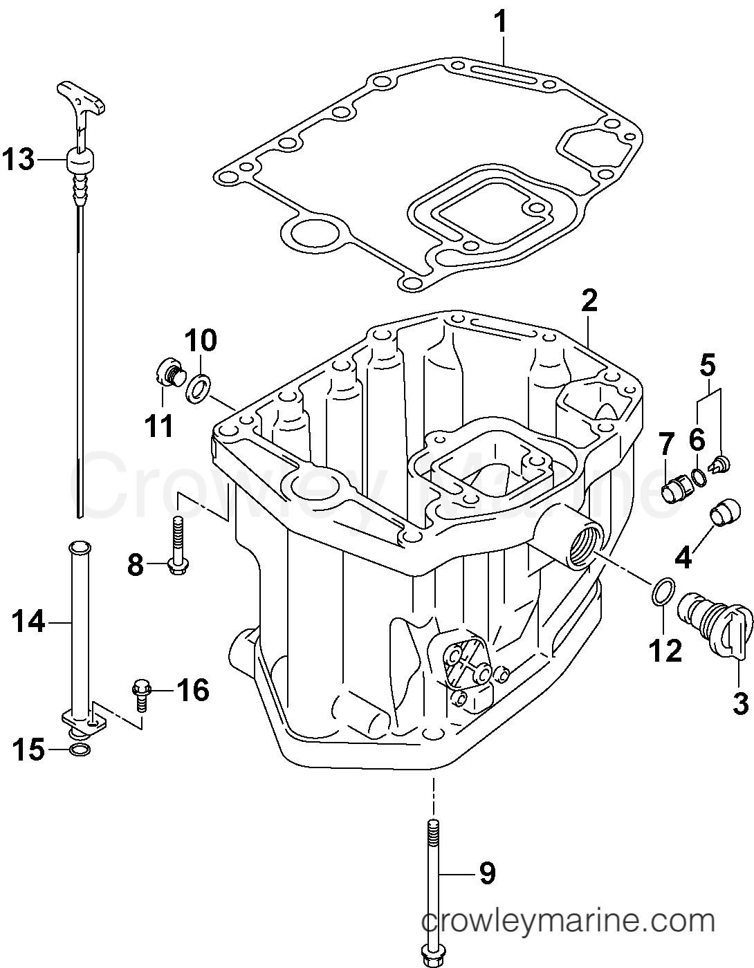 2004 Outboard 140 - J140PL4SRC - OIL PAN