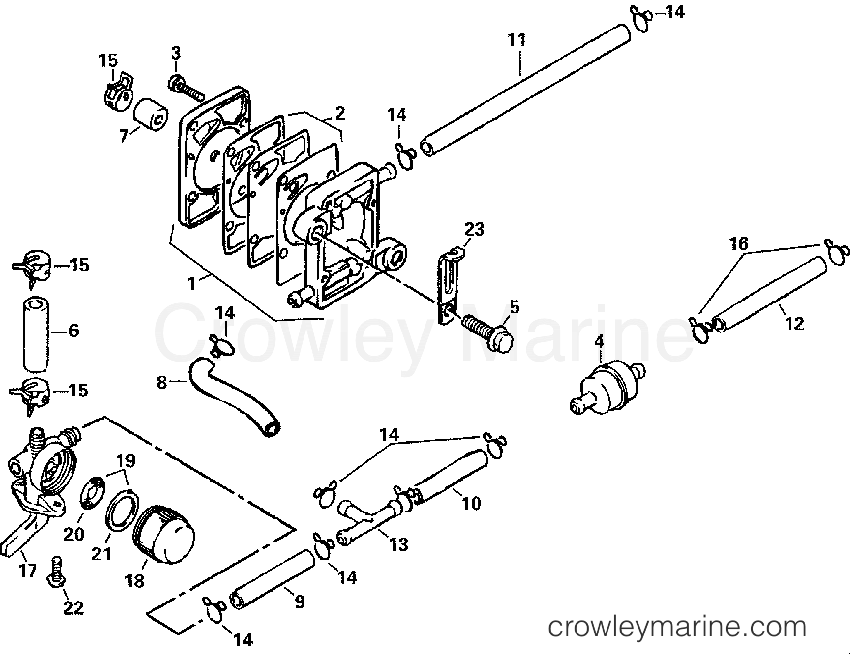 2000 Outboard 5 - J5RSSA - FUEL PUMP