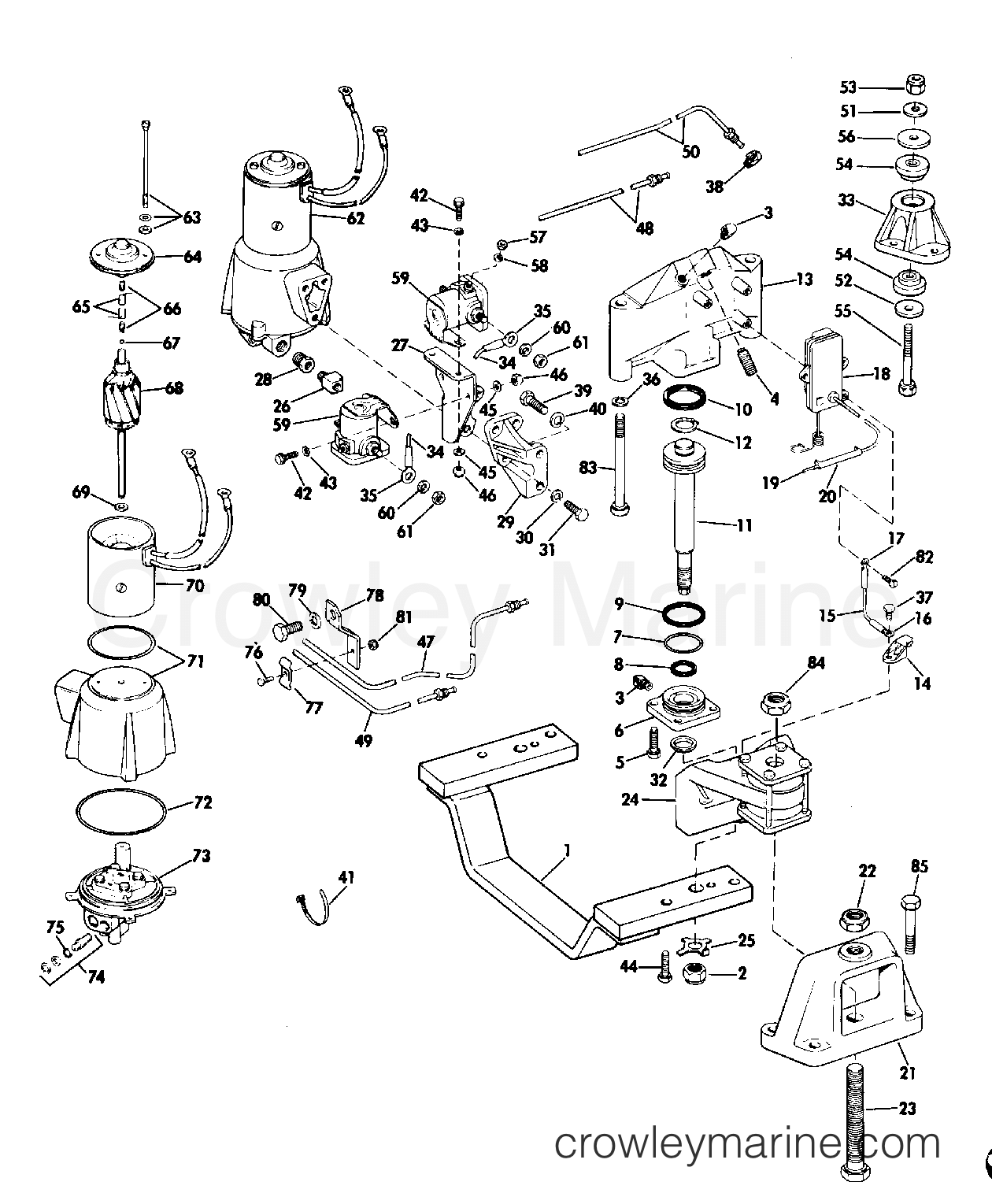 1978 OMC Stern Drive 240 - 990250P ENGINE MOUNT GROUP 240 SELECTRIM section