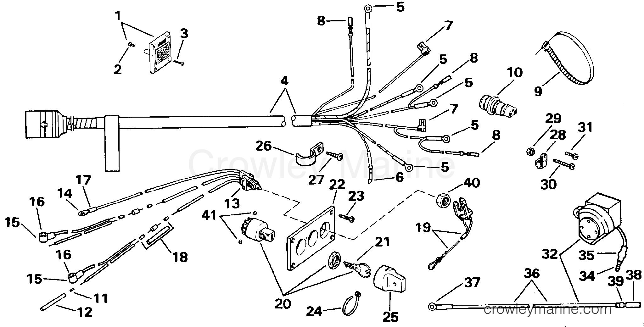 WIRING KIT - DUAL ENGINE - 1992 Rigging Parts Accessories Electrical