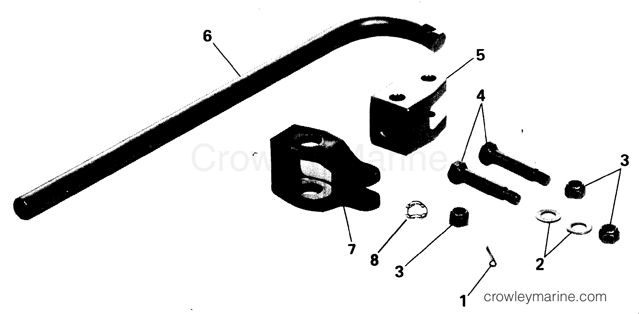 1992 Rigging Accessories - Steering - STEPPED TRANSOM KIT