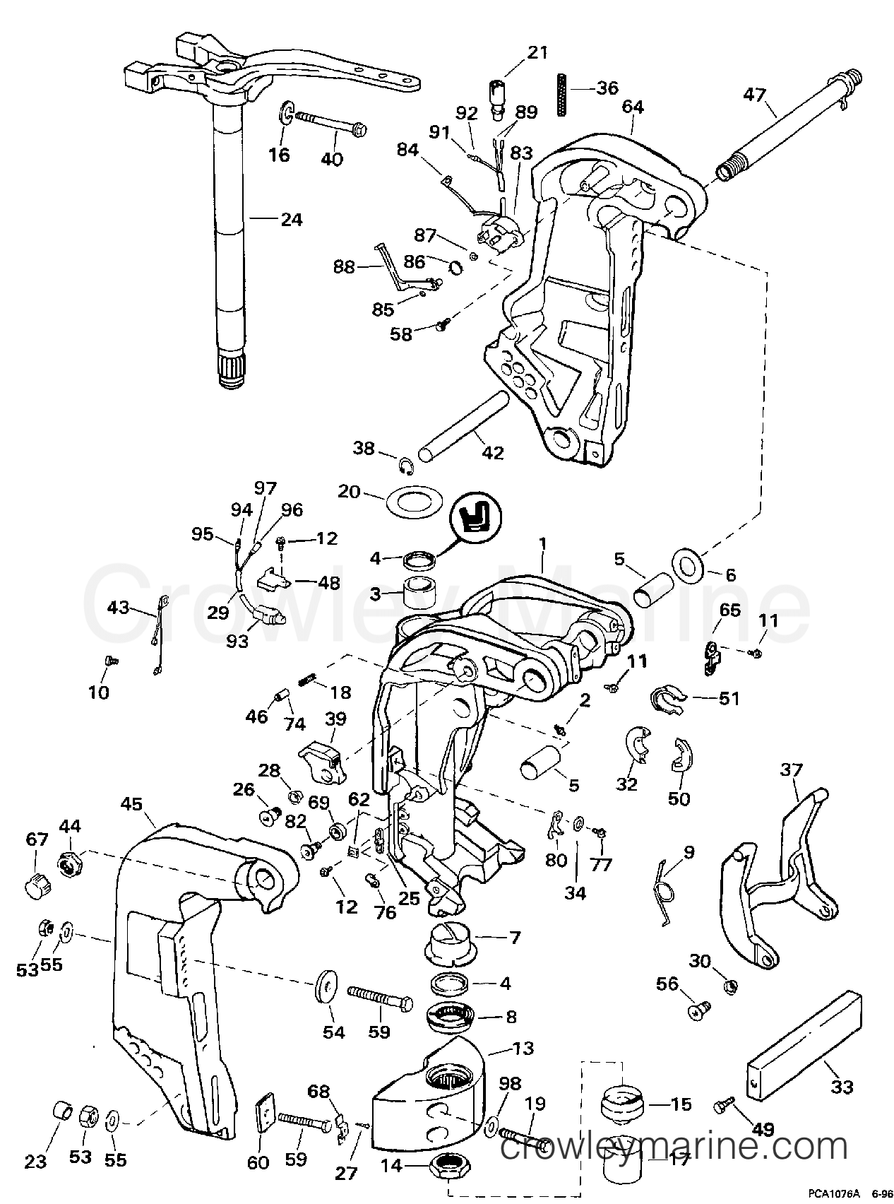 1997 Outboard 200 - SE200WTPLS - MIDSECTION