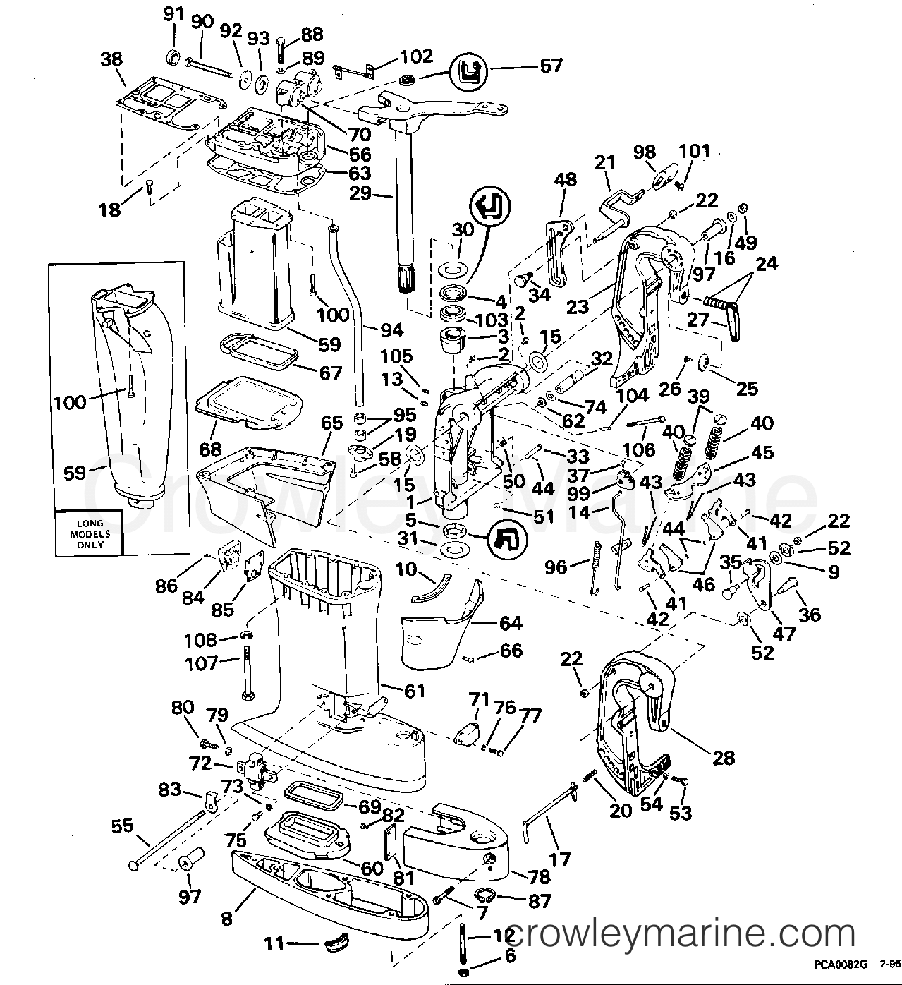 1995 Outboard 45 - J45RCLEOD - MIDSECTION
