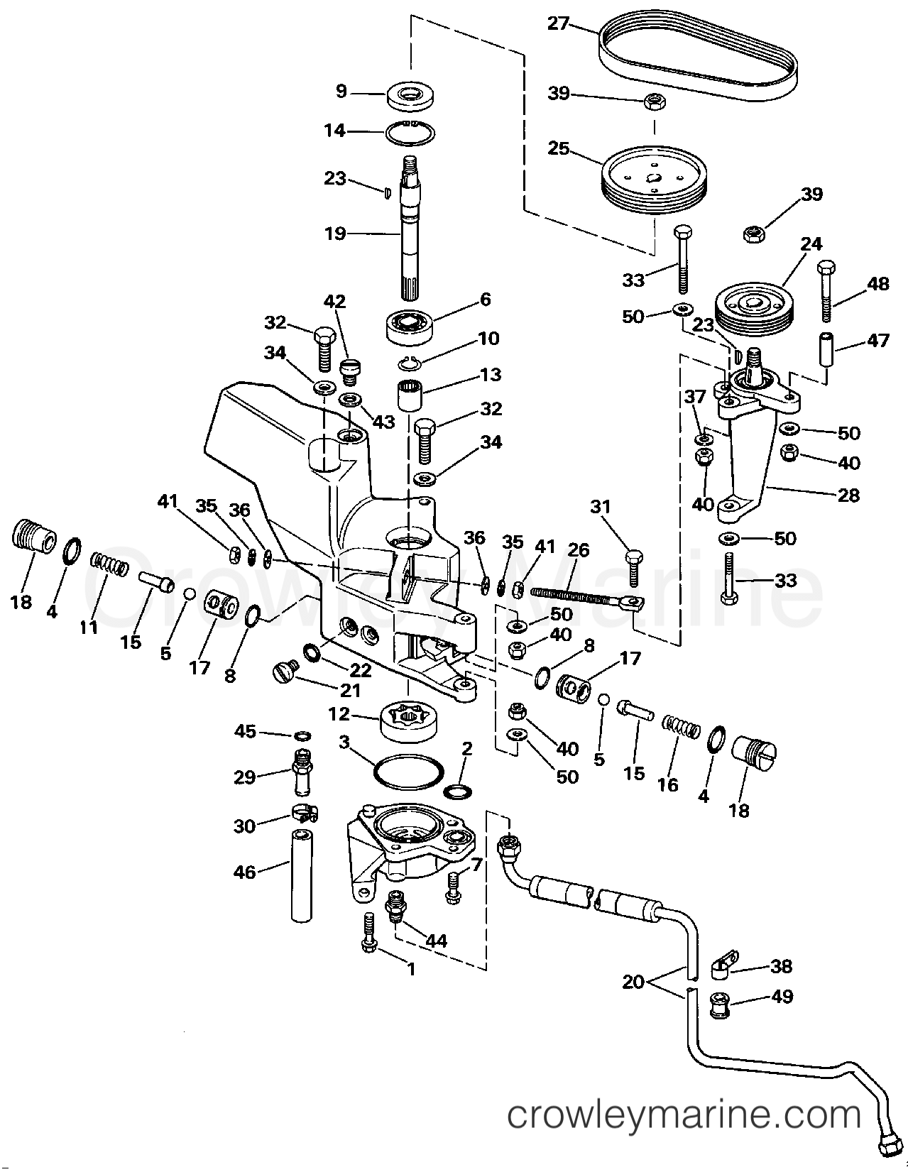 1986 Outboard 225 - J225TXCDA - PUMP ASSEMBLY
