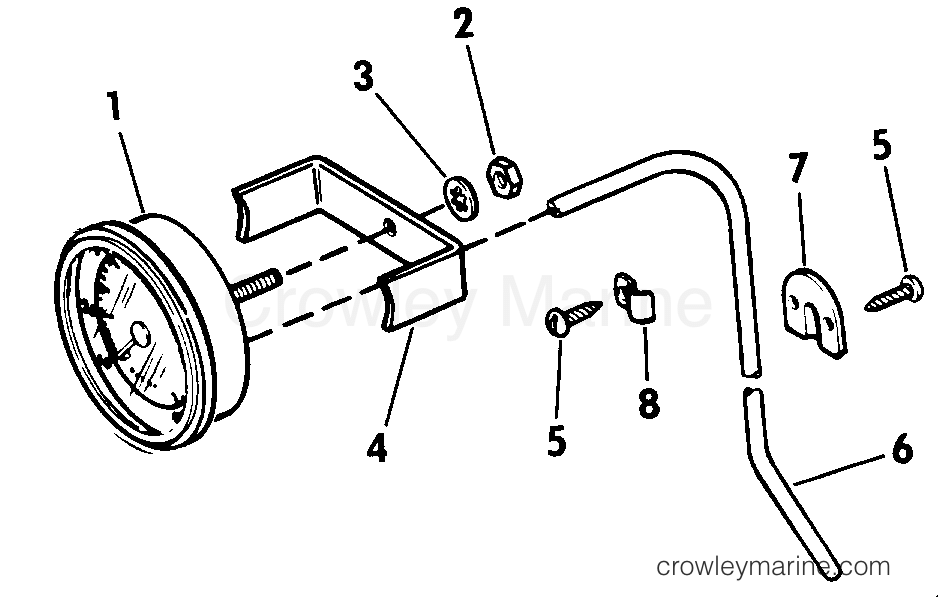 1984 Rigging Accessories - Instruments - SPEEDOMETER KIT - FLUSH MOUNT  KILOMETER PER HOUR ONLY