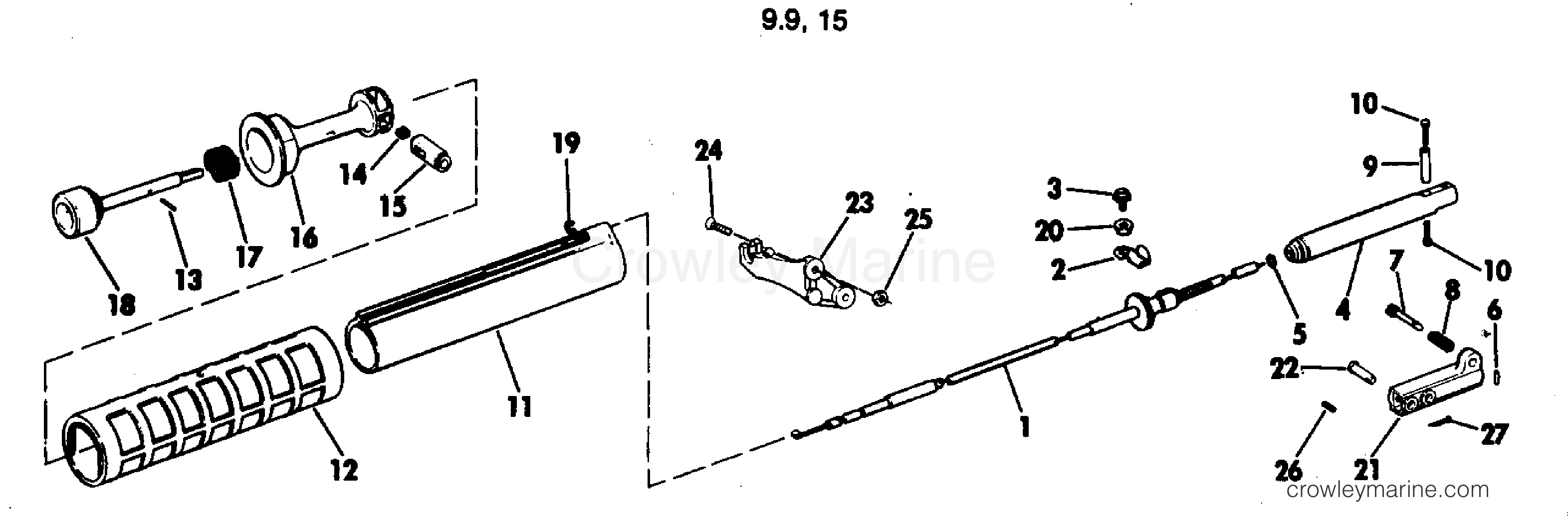 1981 Rigging Accessories - Miscellaneous - SHIFT HANDLE KIT 9.9,15