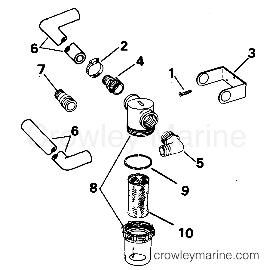 1995 Rigging OMC Stern Drive - All Models - STRAINER KIT