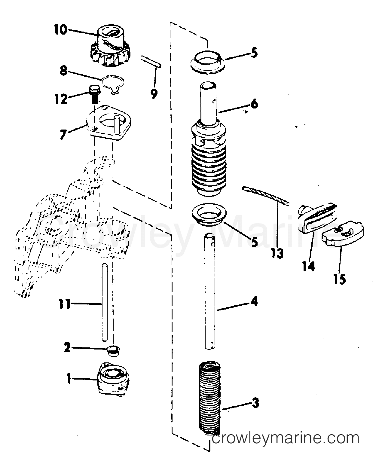 1972 Outboard 6 - 6202D - REWIND STARTER