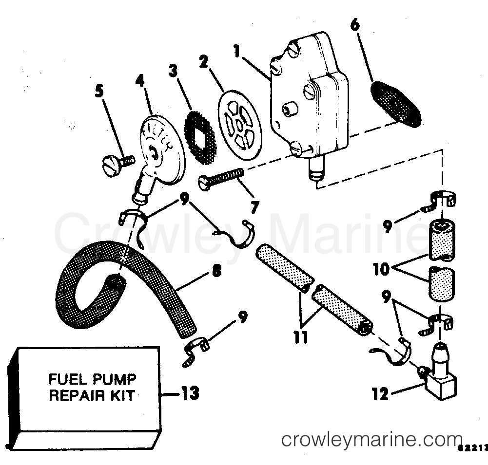1983 Outboard 25 - J25ECTD - FUEL PUMP