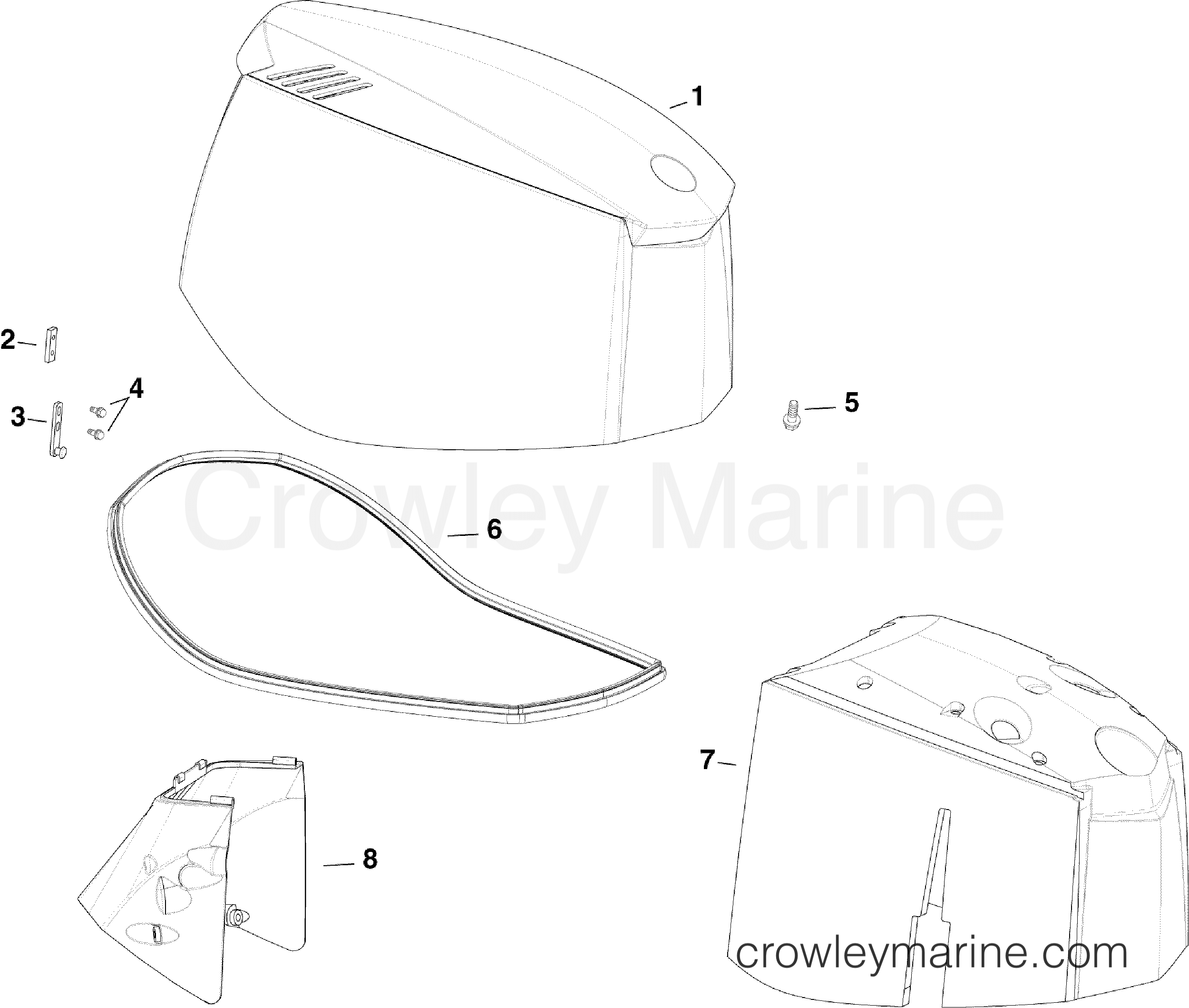 2010 Evinrude Outboards 150 - E150DBXISF ENGINE COVER section