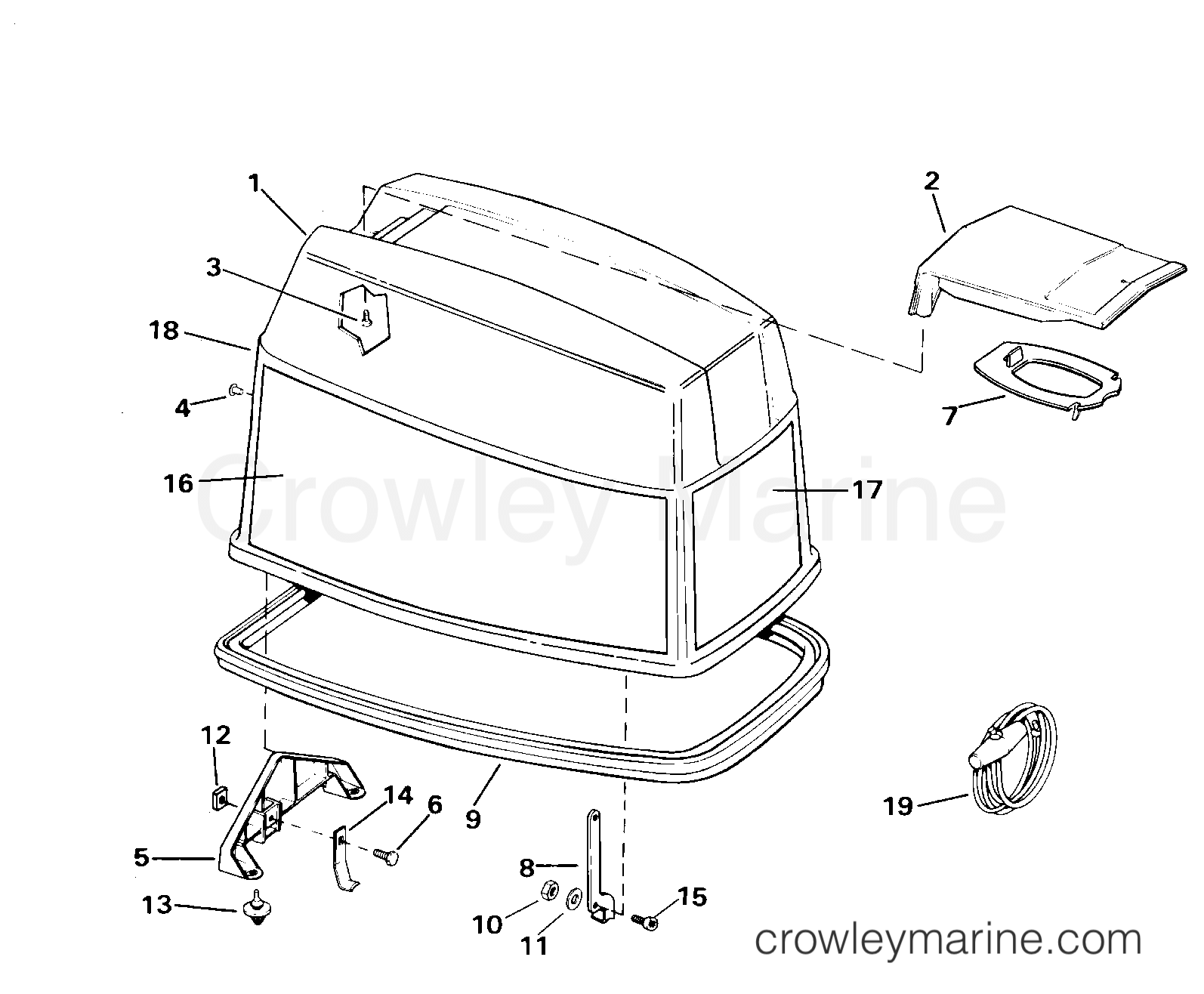 2000 Outboard 65 - J65WELSSC - ENGINE COVER