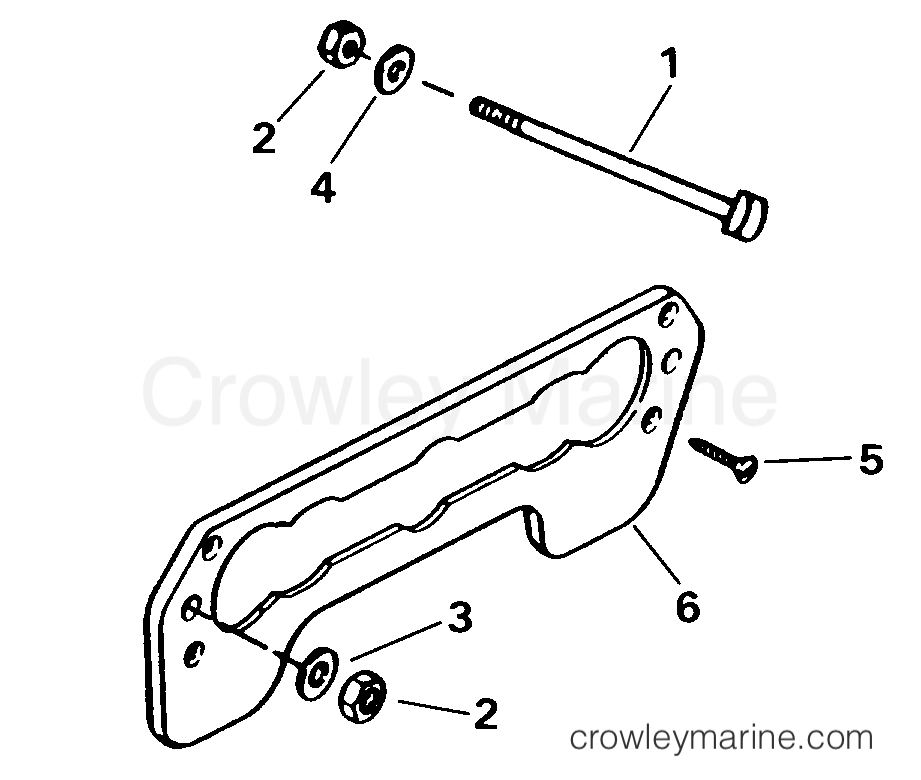 1995 Outboard 40 - J40TTLEOD - TRANSOM MOUNT KIT