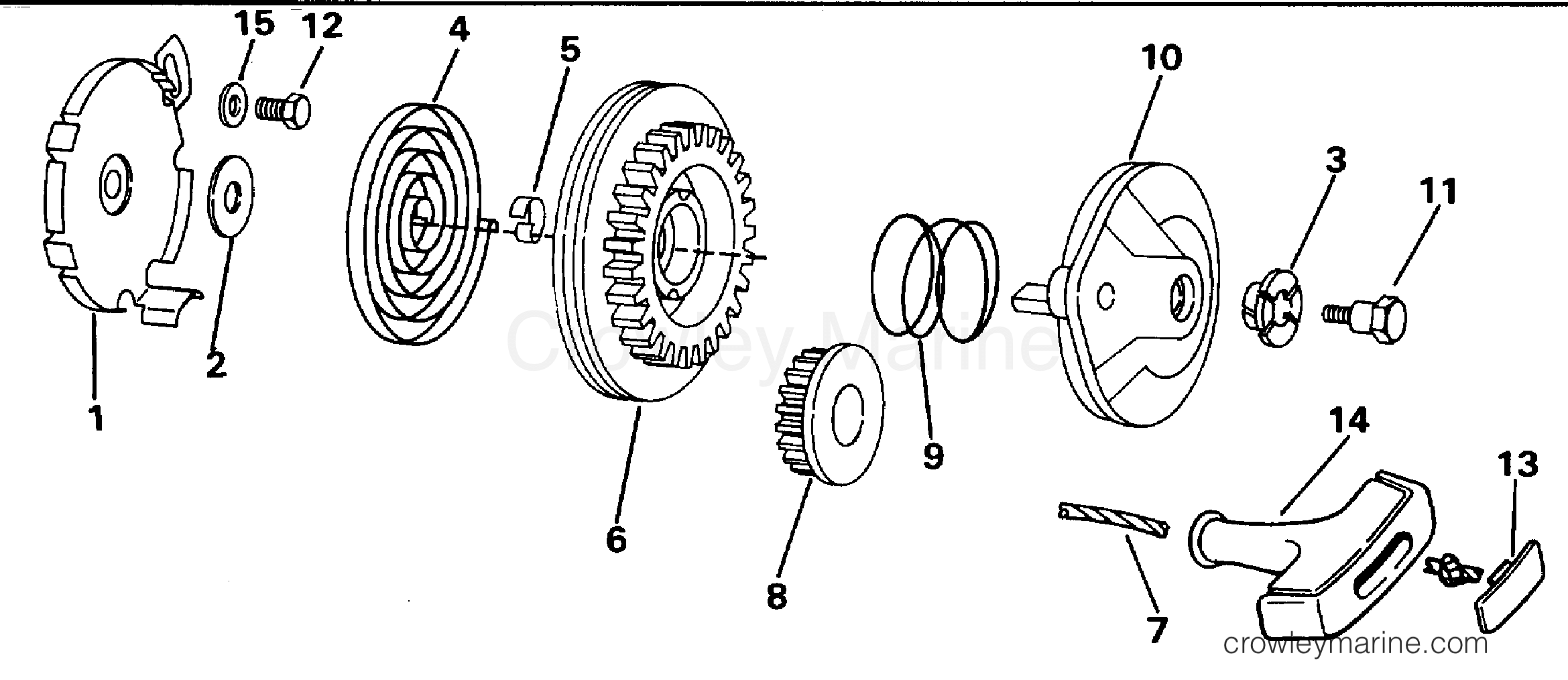 1993 Outboard 4 - J4RDHETB - REWIND STARTER