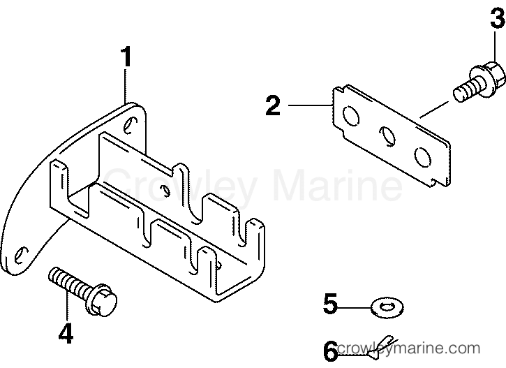 2005 Outboard 30 - J30PL4SOC - REMOTE CONTROL BRACKET