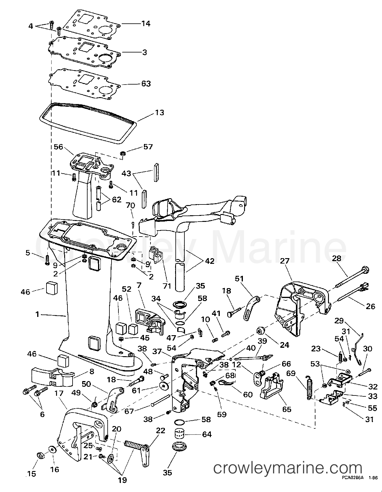 1998 Outboard 8 - BJ8RCT - MIDSECTION