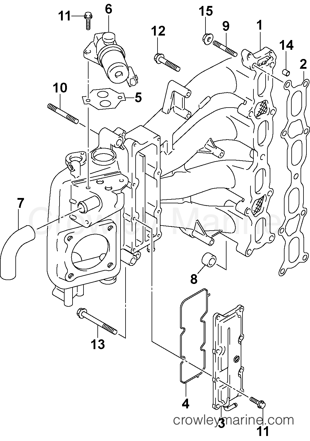 2005 Outboard 140 - J140PL4SOR, - INTAKE MANIFOLD