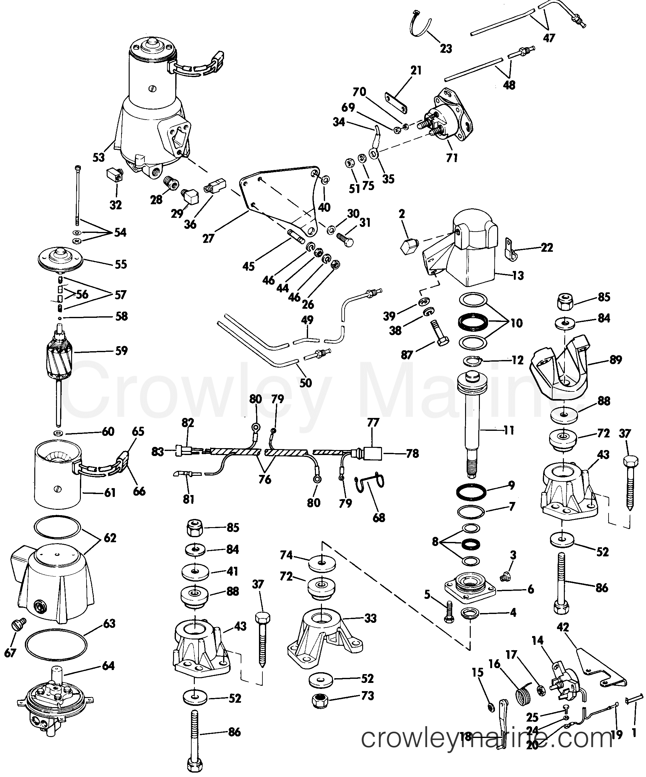 1985 Stern Drive 3.8 - 382FTMRCOM - ENGINE MOUNT GROUP