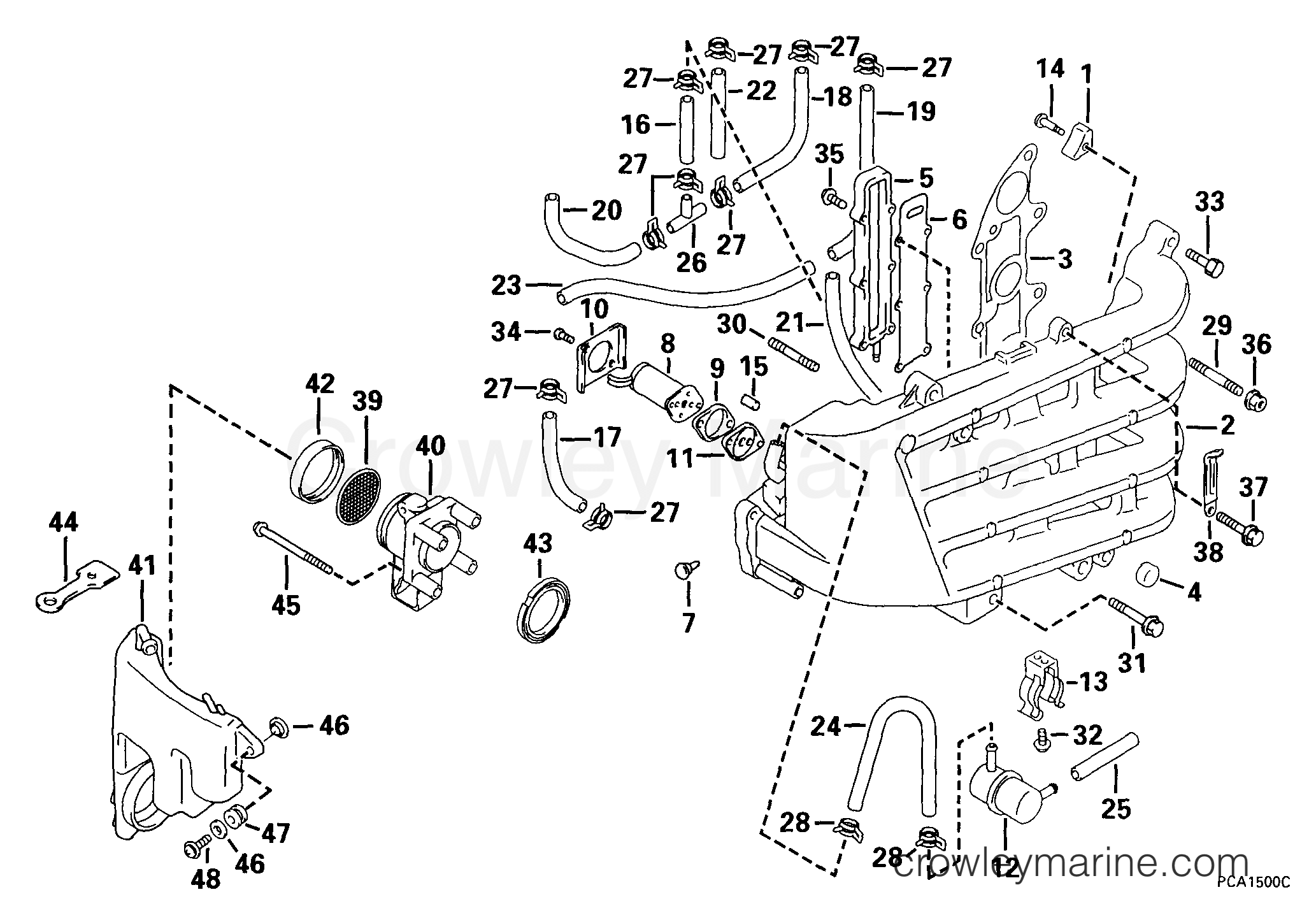 1999 Outboard 70 - E70PL4EEC - INTAKE MANIFOLD