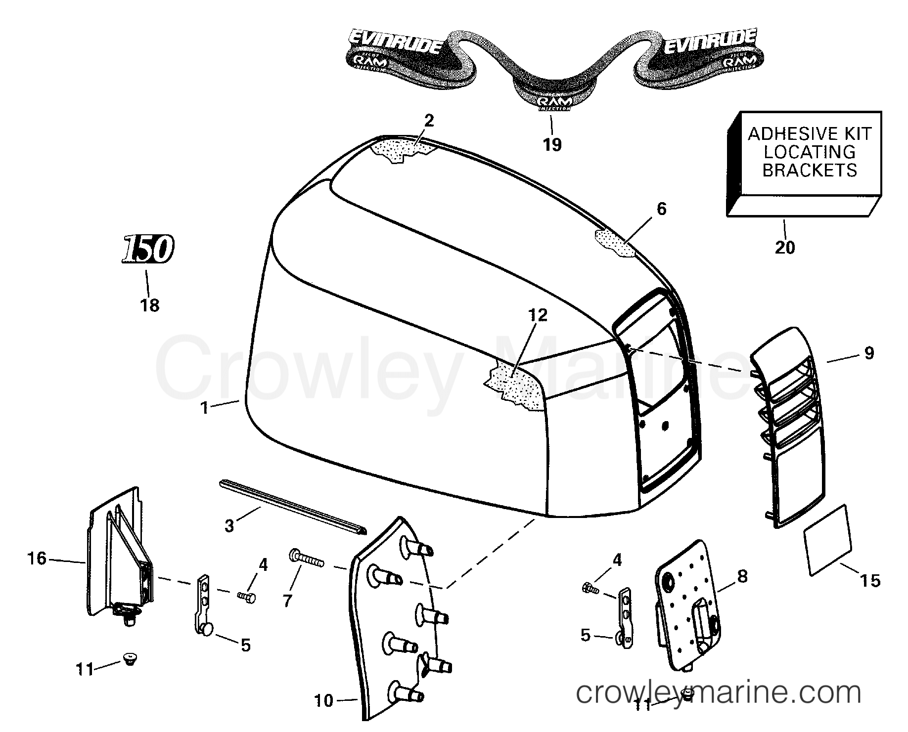 2000 Outboard 175 - E175FSLSSC - ENGINE COVER