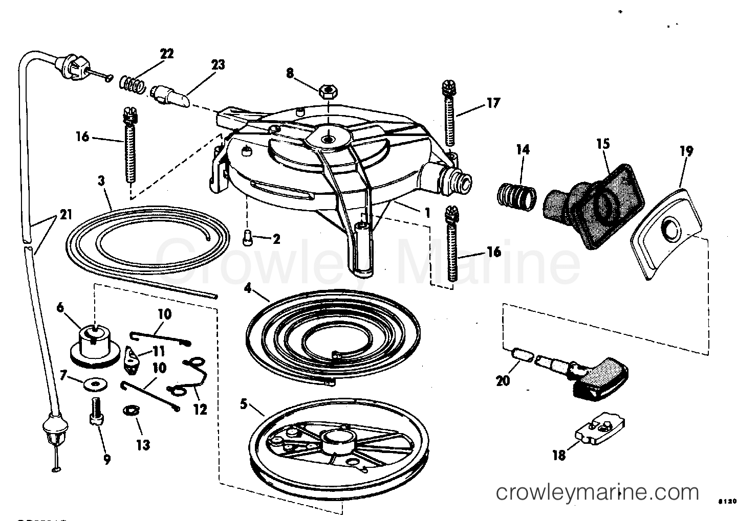 1983 Outboard 35 - J35ECTS - REWIND STARTER
