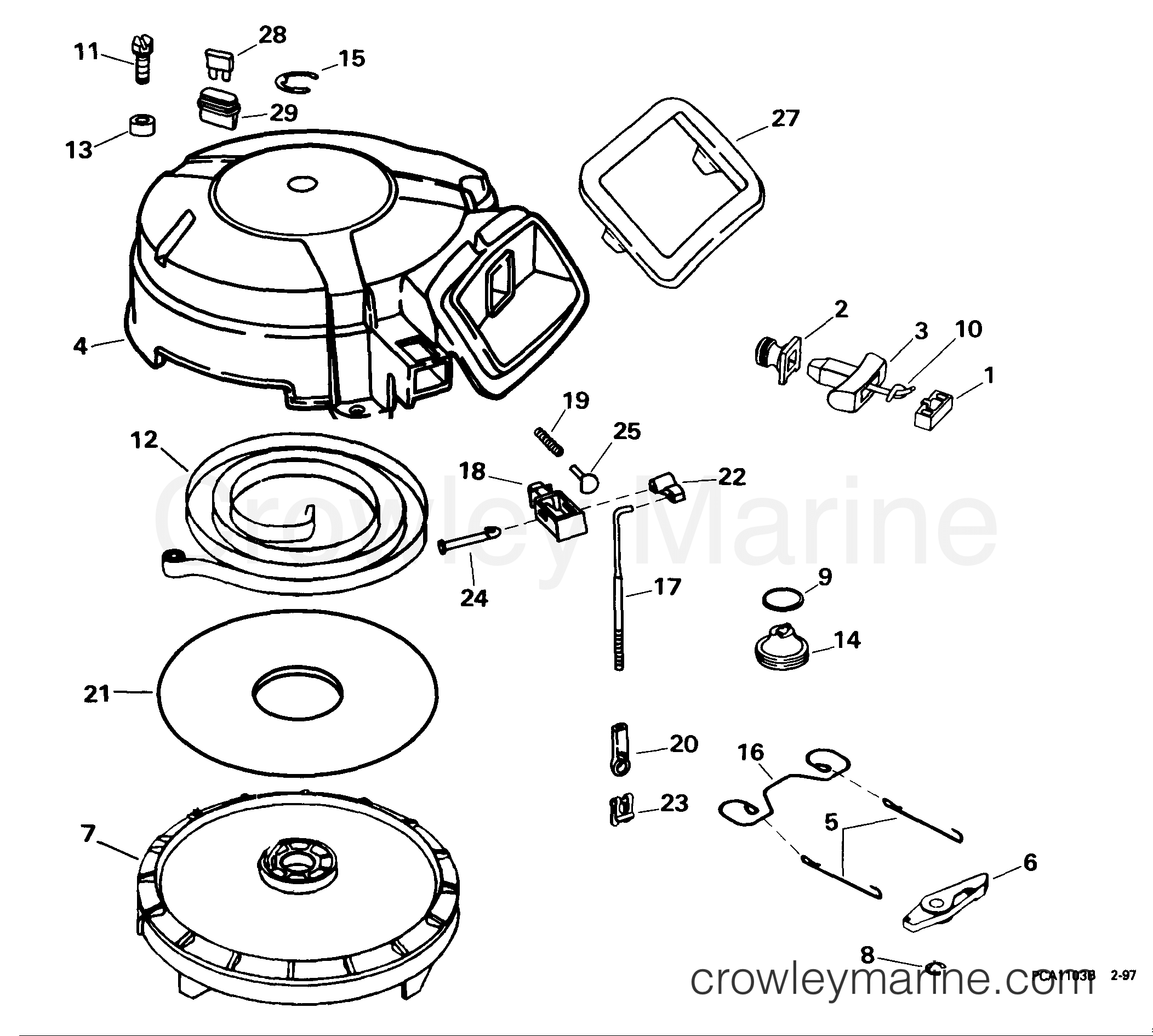 1999 Outboard 9.9 - E10RL4EEB - REWIND STARTER