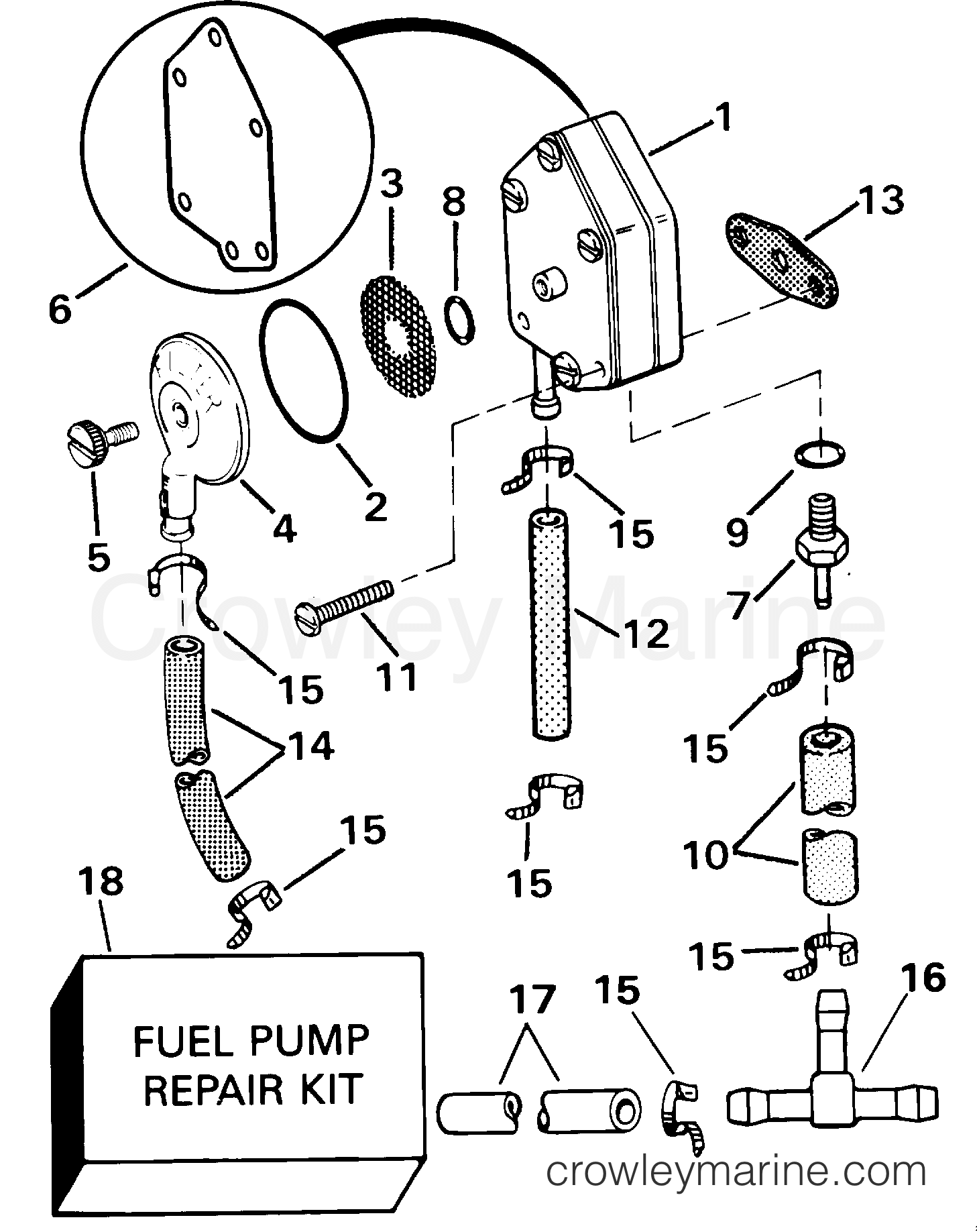 2001 Outboard 25 - SE25RDSIE - FUEL PUMP
