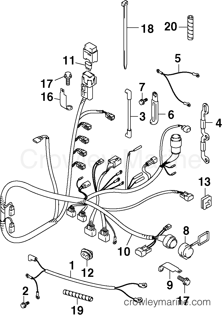 2003 Outboard 70 - J70PL4STC - ELECTRICAL HARNESS